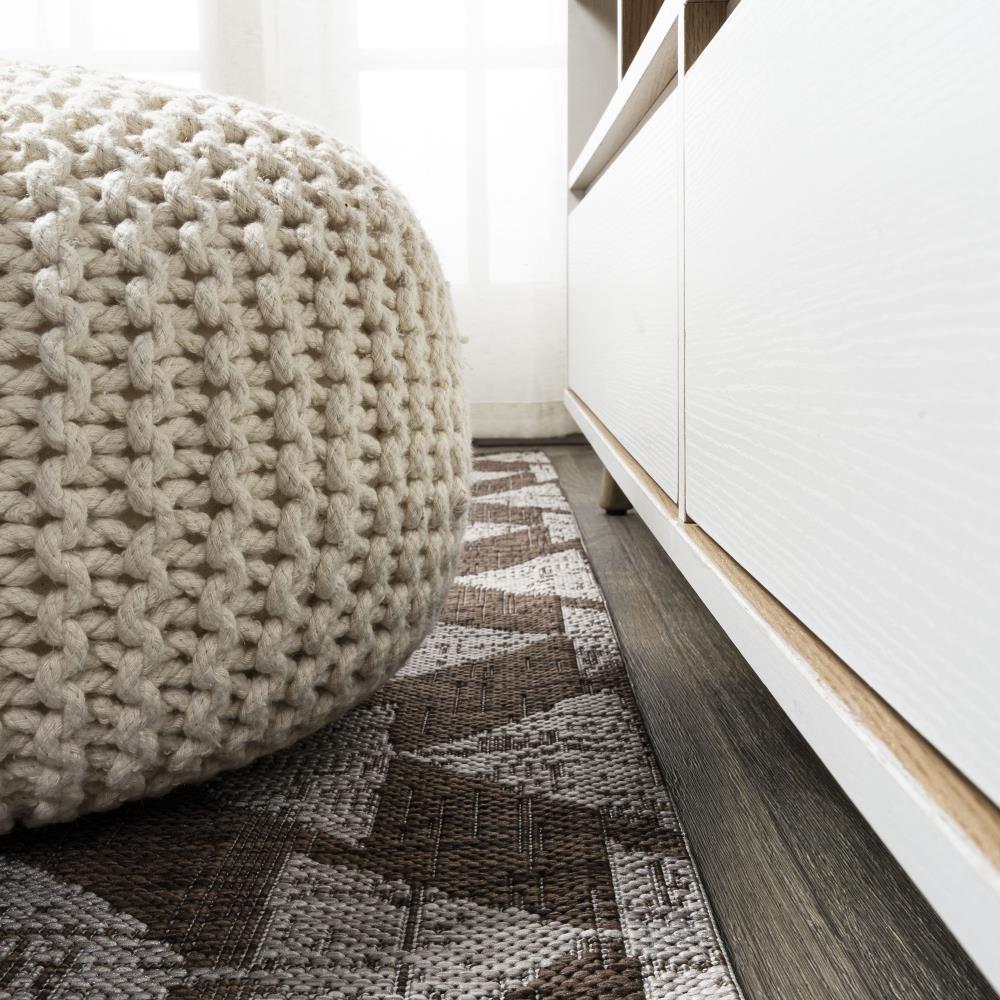 Modern Tribal Geometric Area Rug - Indoor/Outdoor Bohemian Style Rug for Living Room, Bedroom, Patio - Non-Slip Soft Woven Floor Mat for Home Decor
