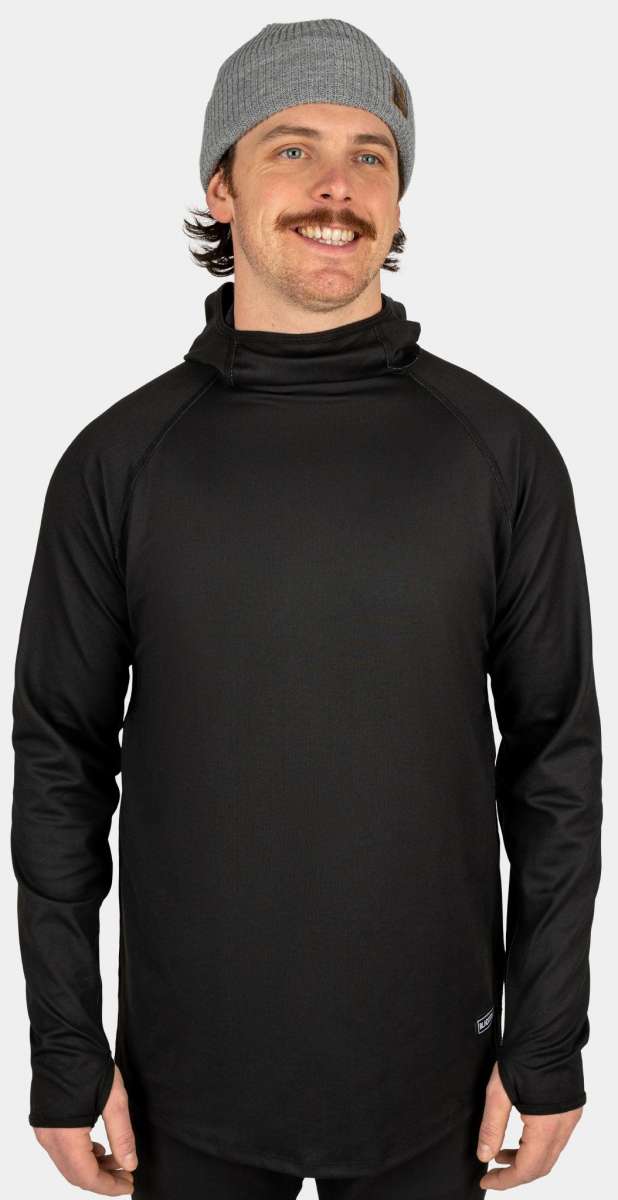 BlackStrap Summit Base Layer Hoodie 2024 - Thermal Underwear for Men & Women - Moisture Wicking Cold Weather Hooded Shirt for Hiking, Skiing & Outdoor Activities