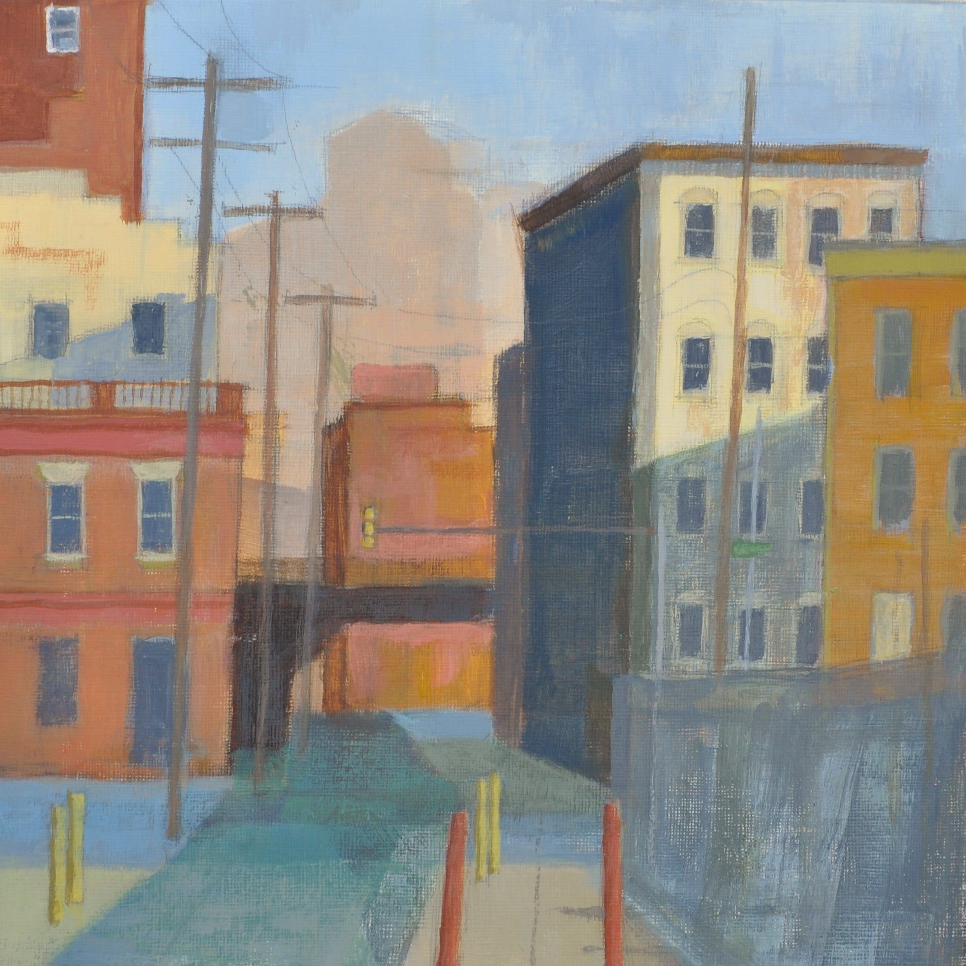 Judy Terrivel: Philly Streetscape - Vintage Urban Art Print for Home & Office Decor | Perfect for Living Rooms, Bedrooms & Workspaces