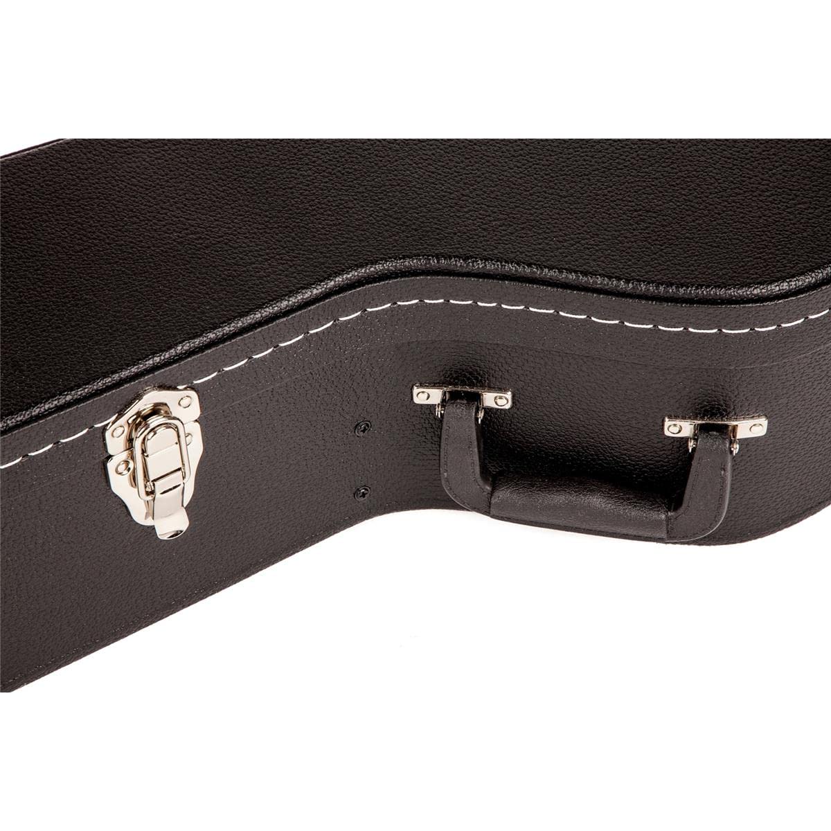 Fender Flat-Top Dreadnought Acoustic Guitar Case with 1-Inch Foam Padding - Protective Black Hard Shell Case for Guitar Storage & Travel Accessories - Perfect for Musicians, Performances & Studio Use