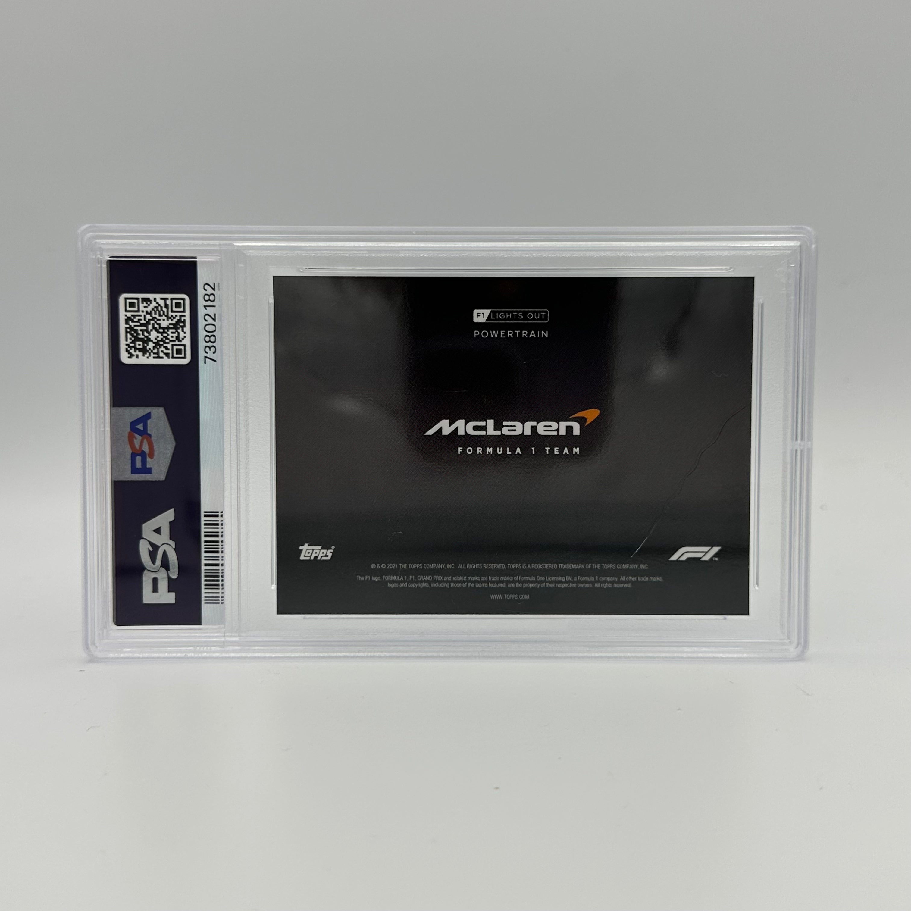 PSA 10 14/25 MCLAREN F1 Team PowerTrain Purple Racing Card - Perfect for F1 Collectors, Sports Memorabilia Displays & Racing Enthusiasts