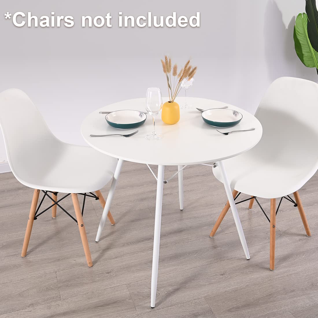 Modern White Round Dining Table 31.5