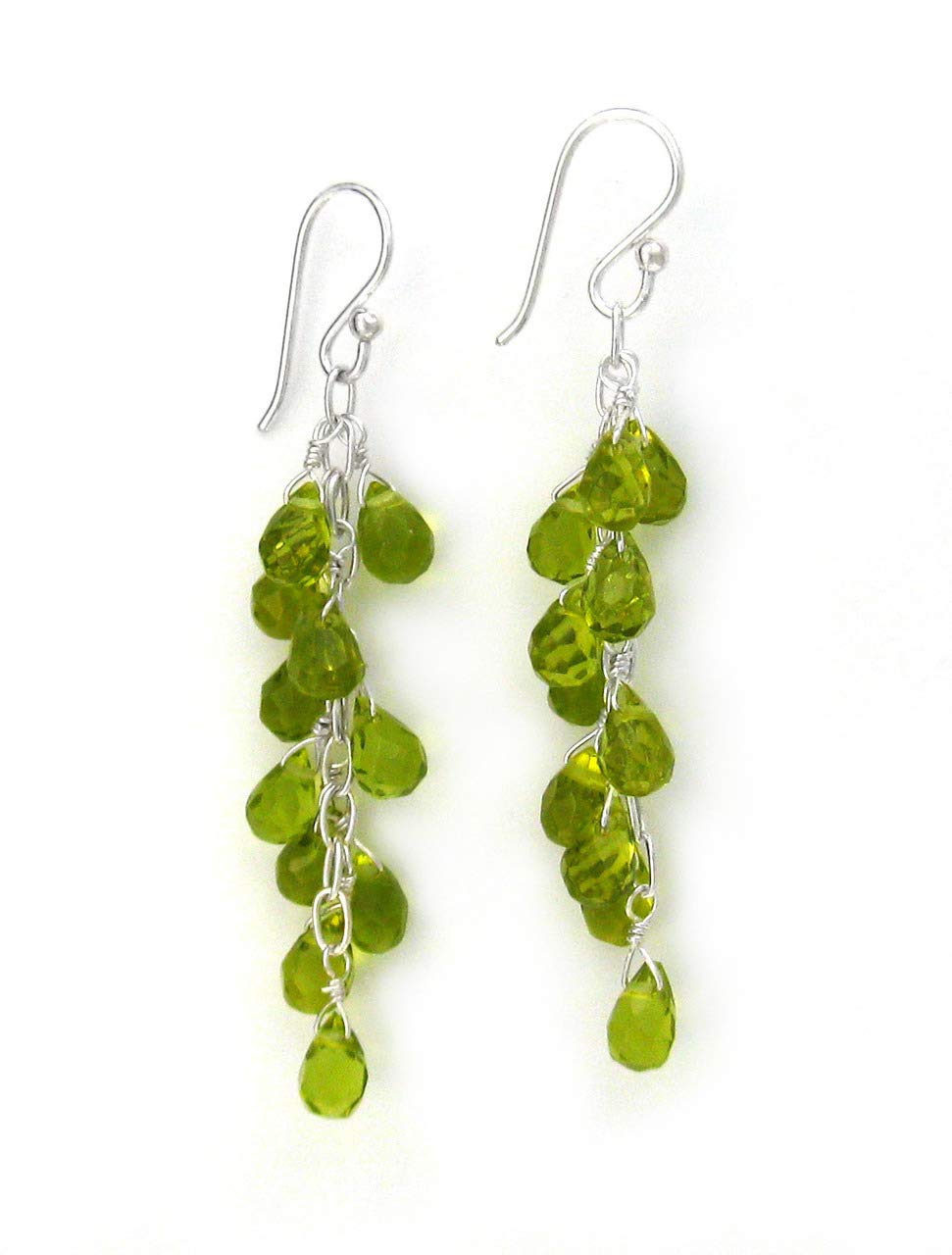 Sterling Silver Teardrop Earrings with Crystals for Spring Fashion