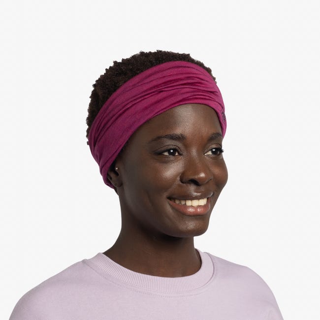BUFF Merino Wool Lightweight Solid Magenta Beanie - Warm & Breathable Winter Hat for Men & Women - Perfect for Skiing, Hiking & Outdoor Activities