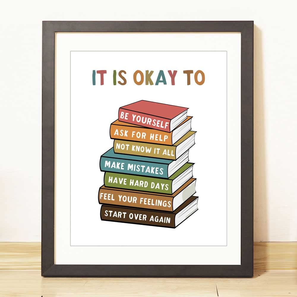 Boho Classroom Decor - My Feelings Educational Poster (8x10 Inch) - Playroom Wall Art, Therapy Office Decor, School Counselor Gift - Perfect for Classrooms, Playrooms & Counseling Offices