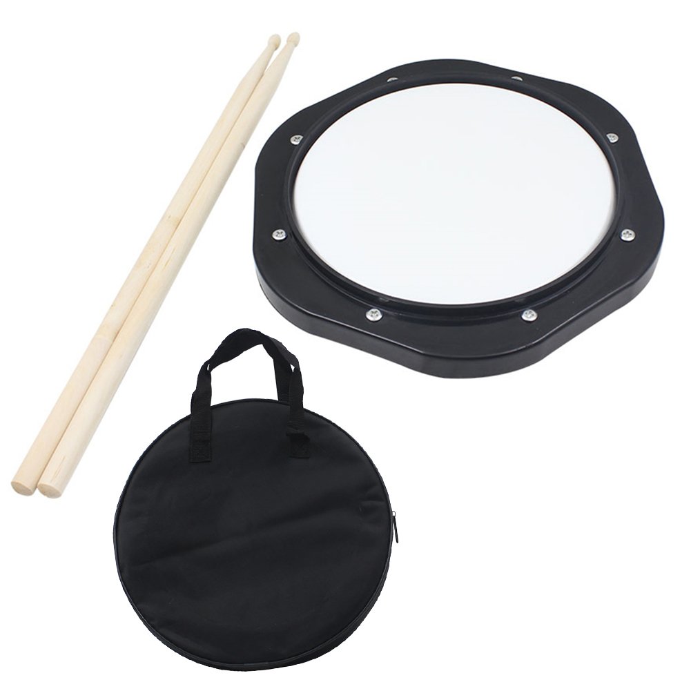 BNineteenteam 10-Inch Silent Plastic Drum Practice Pad - Lightweight Training Pad for Drummers - Perfect for Quiet Practice, Home Studios & School Percussion Lessons