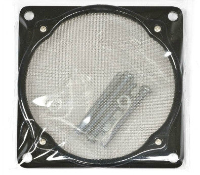 ModRight 80mm Fine Mesh Aluminum Fan Filter - Black Square Design for PC Case Cooling & Dust Protection