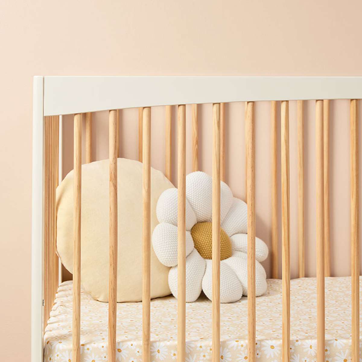 Addison Cot in Putty/Natural - Stylish and Comfortable Baby Crib for Nursery & Bedroom Decor | Perfect for Newborns, Infants, and Toddlers