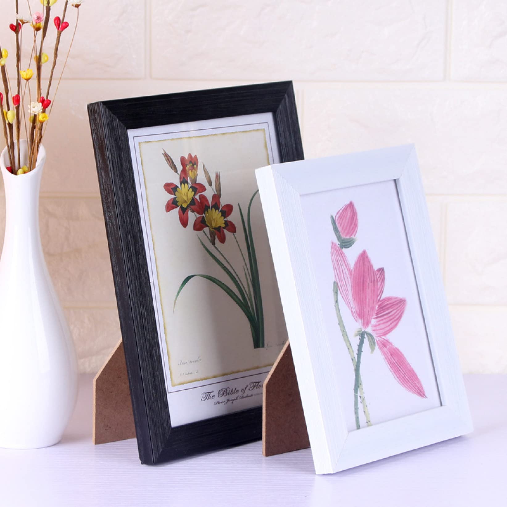 Personalized Wooden Photo Frame - 1Pcs Vertical & Horizontal Desktop Picture Frame for Wall Art & Home Decor - Perfect for Family Photos, Wedding Memories, and Office Desk Display