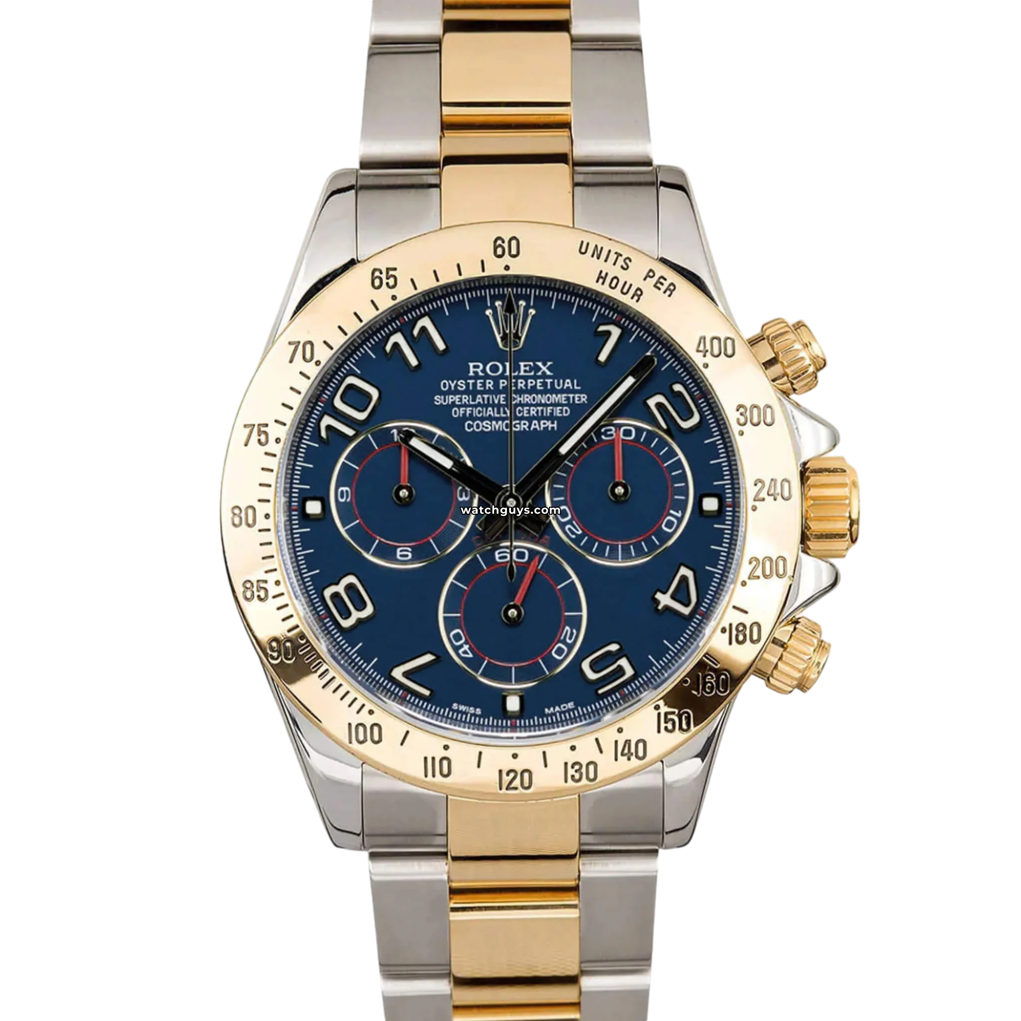Rolex Daytona 116523 Men's Watch - Blue Arabic Dial, Stainless Steel & Gold, Chronograph | Perfect for Luxury Gifts, Business Events & Special Occasions