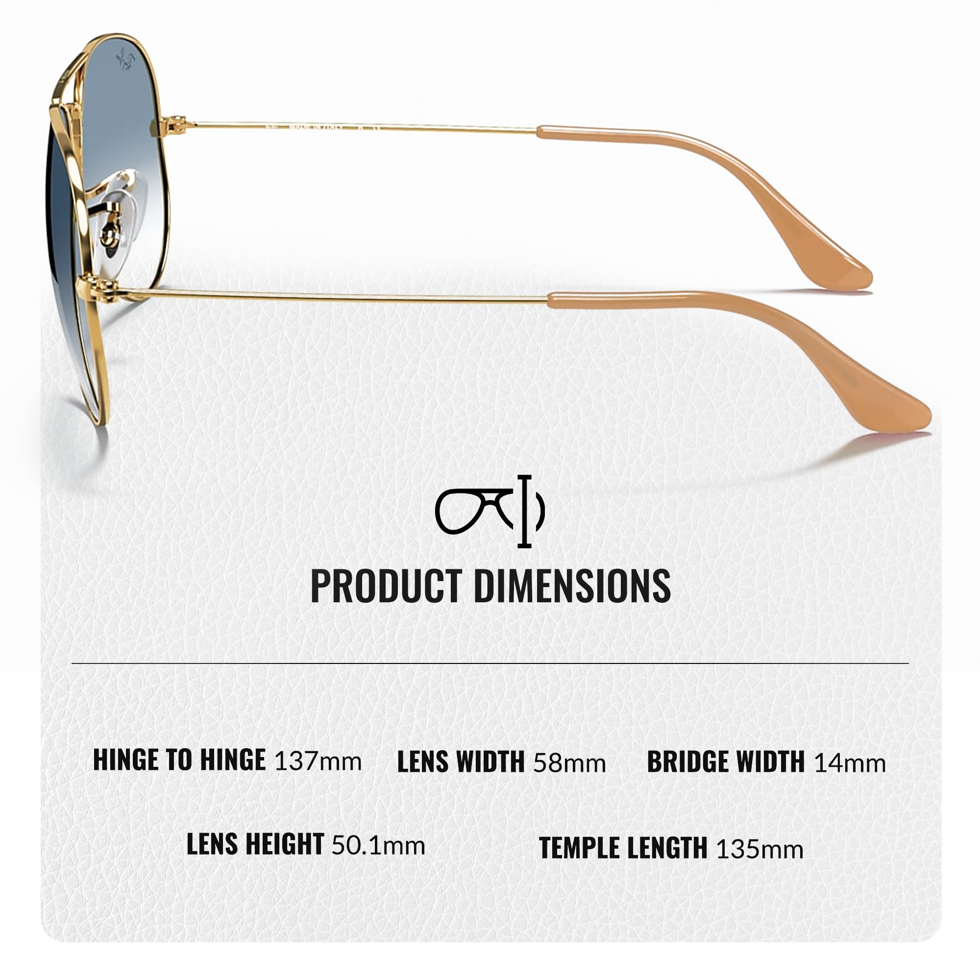 Ray-Ban RB3025 Classic Gradient Aviator Sunglasses with Eyewear Kit - Adjustable Nose Pads, UV Protection, Retro Style for Men & Women - Perfect for Driving, Travel, and Outdoor Activities