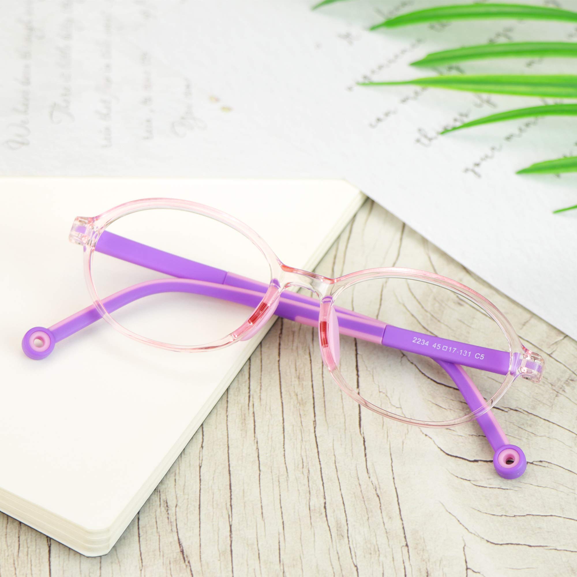 Kids Blue Light Blocking Glasses 2-Pack - UV400 Protection for Children 3-12 | Gaming & Study Use