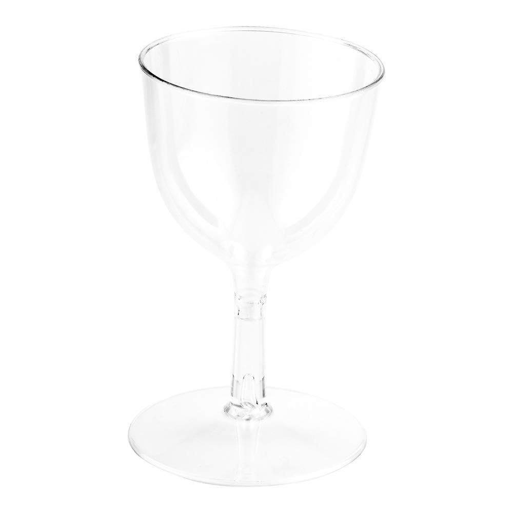 100-Pack 2 oz Disposable Plastic Wine Glasses - Clear, Recyclable & Crack-Resistant Mini Wine Goblets for Parties, Weddings & Events | Perfect for Cocktail Receptions, Wine Tastings & Catering Services
