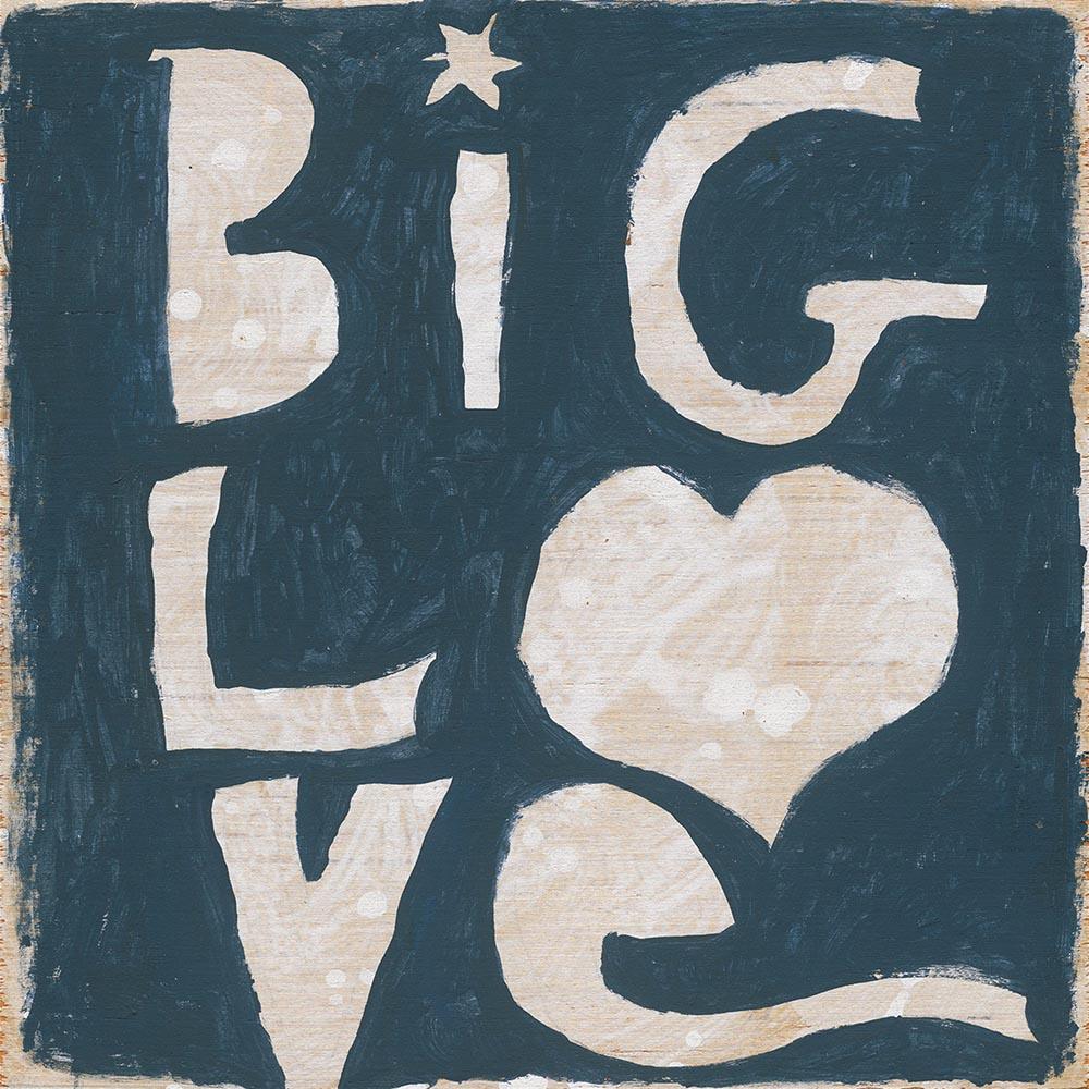 Big Love Art Print - Modern Wall Decor for Living Room, Bedroom & Office - Perfect Gift for Home & Wedding