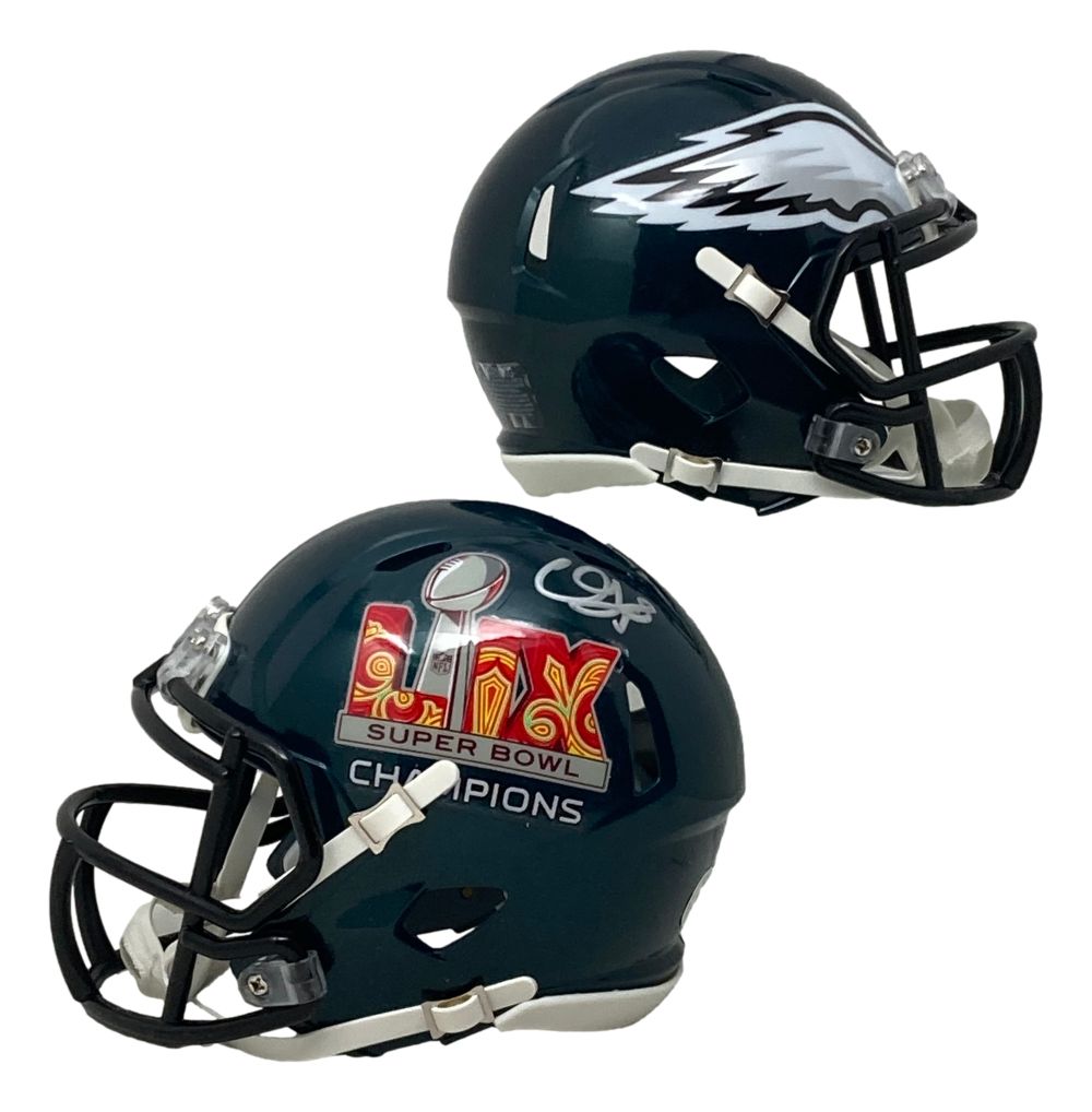 CJ Gardner Johnson Autographed Philadelphia Eagles Super Bowl LIX Mini Helmet - Authentic Signed NFL Collectible for Fans, Sports Memorabilia & Home Decor