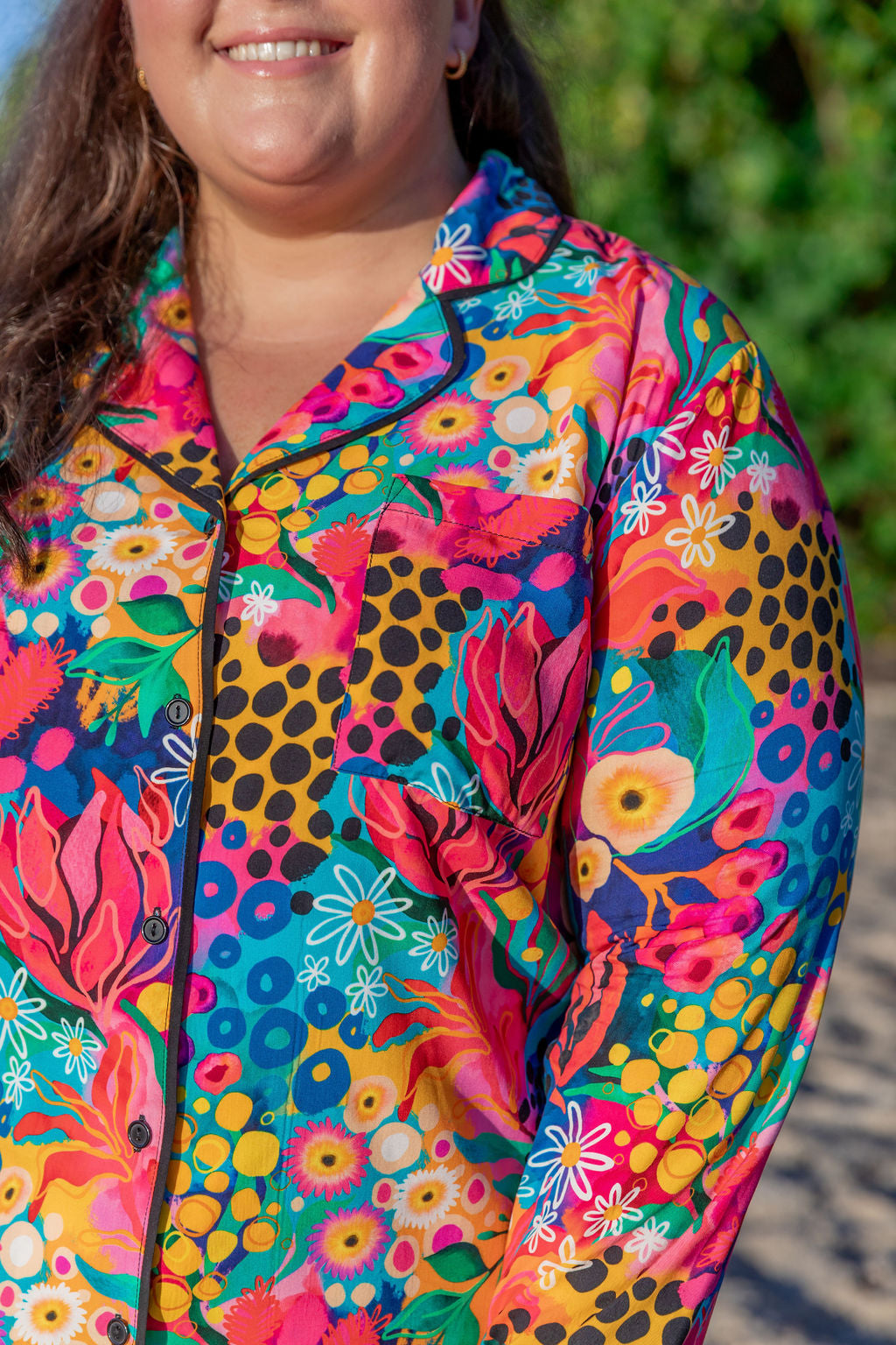 Kasey Rainbow Sundown LS Shirt & Pant Sleepwear Set - Cozy Matching Pajamas for Women | Perfect for Lounging, Sleepovers & Relaxing at Home