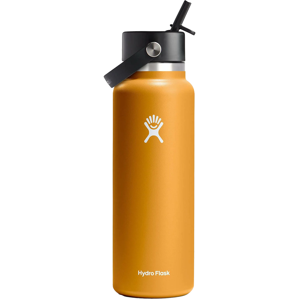 40 oz Wide Mouth Water Bottle with Flex Straw Cap - Insulated Stainless Steel Tumbler for Gym, Hiking & Outdoor Activities