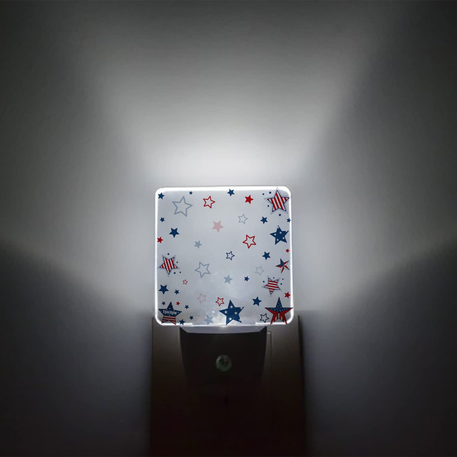 USA Flag LED Night Light with Auto Sensor - Perfect for Bedroom & Bathroom