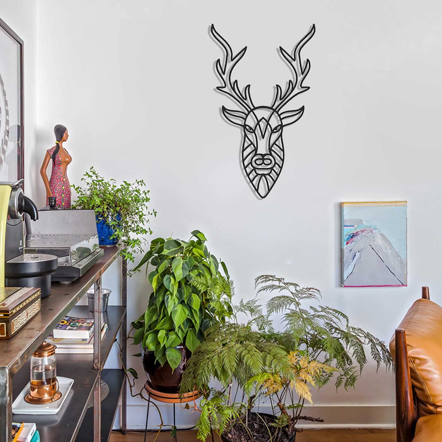 Deer Metal Wall Art - Modern Home Decor for Living Room & Bedroom