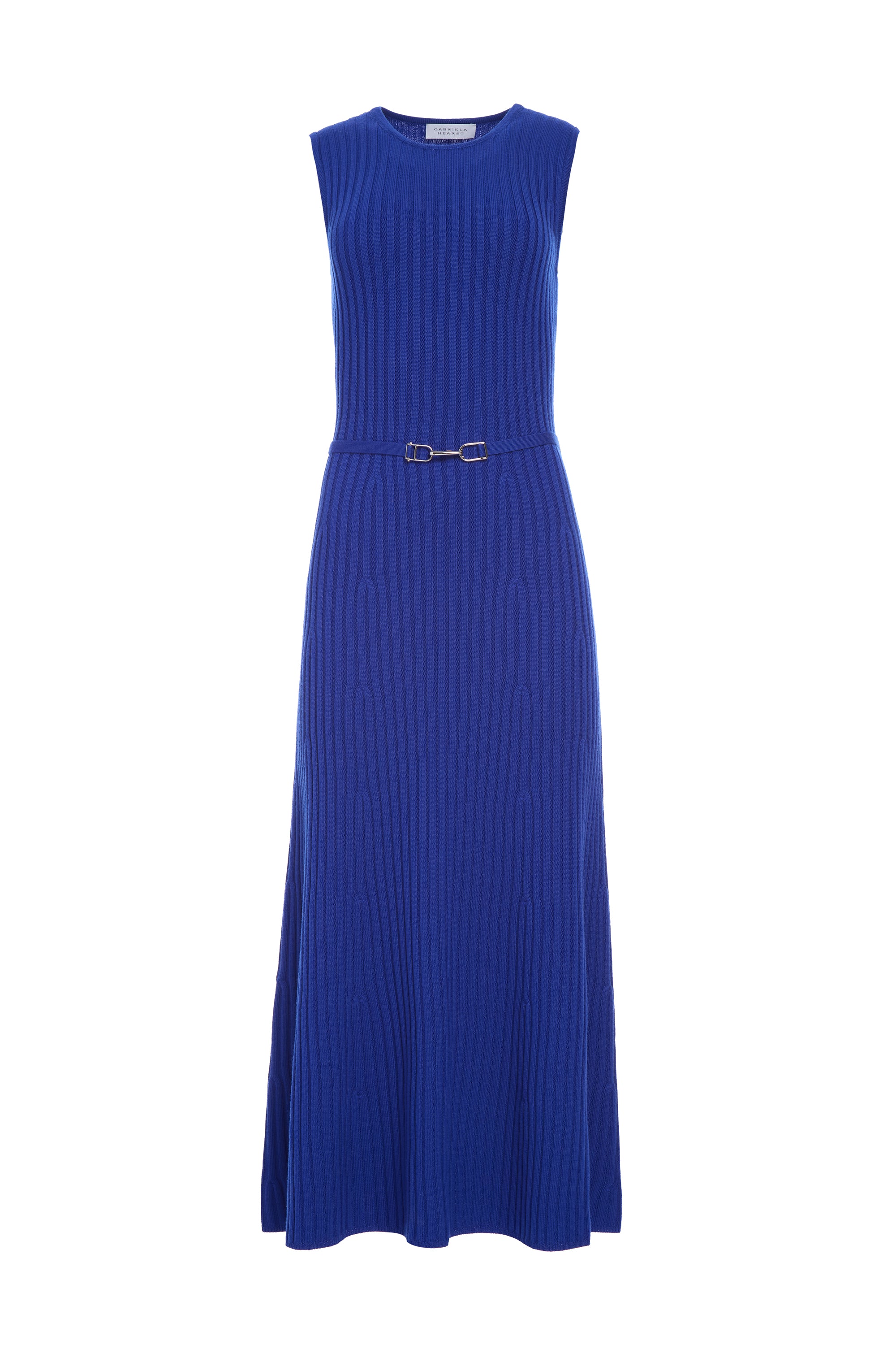Meier Knit Midi Dress - Women's Cobalt Blue Merino Wool Cashmere Blend Dress for Work, Date Night & Fall/Winter Wardrobe