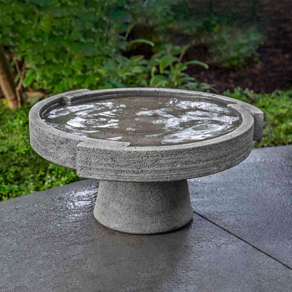 Campania International Low Profile Bird Bath - Elegant Garden Decor for Outdoor Bird Watching & Relaxation
