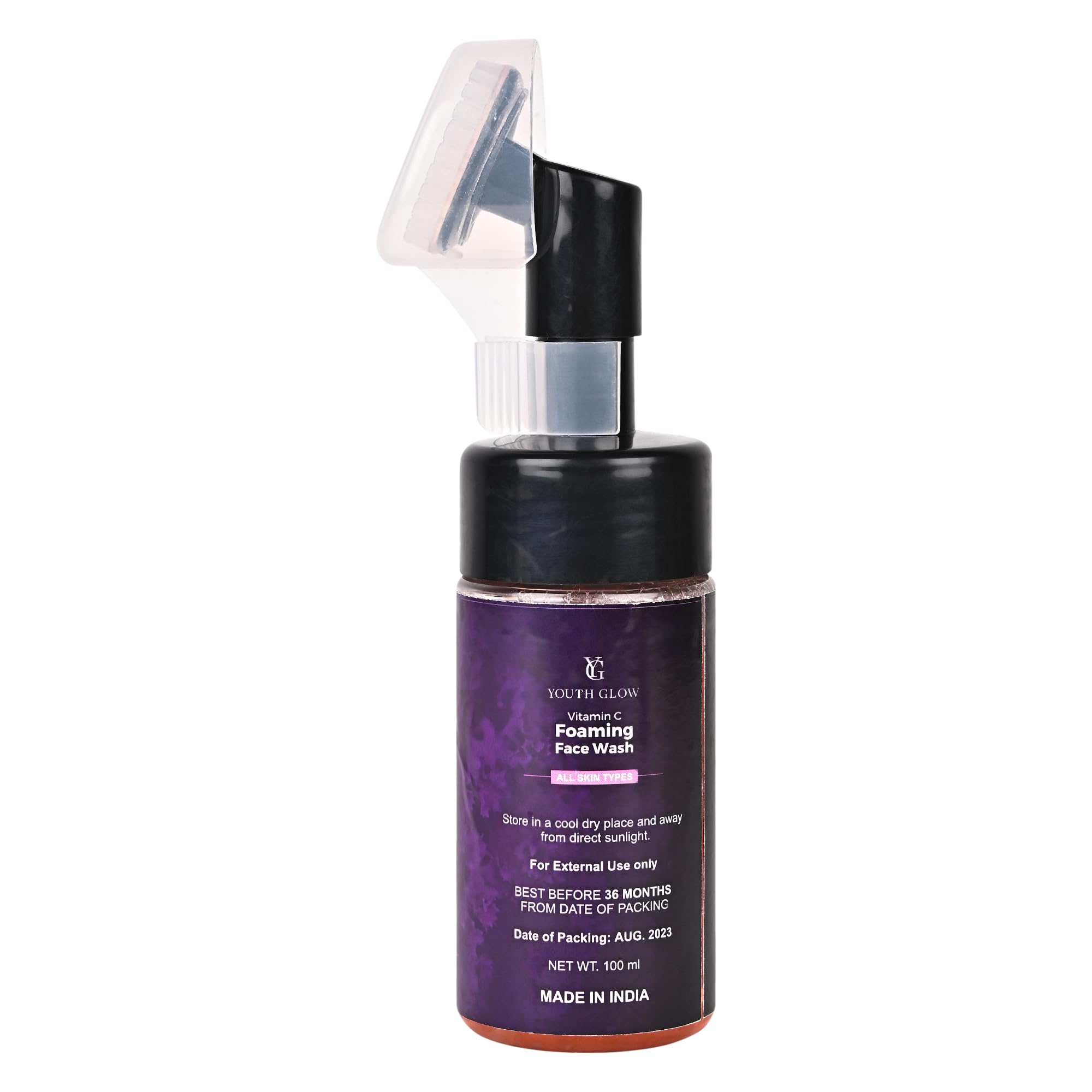 Youth Glow Vitamin C Foaming Face Wash for Glowing Skin - Brightening & Hydrating Cleanser for Teens & Adults | Morning & Night Skincare Routine