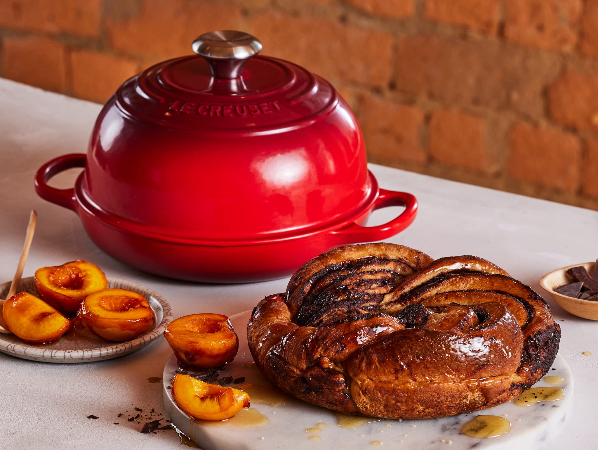 Le Creuset Enameled Cast Iron Bread Oven - 5.5 Quart, Cherry Red (Cerise) | Perfect for Artisan Bread Baking, Dutch Oven Cooking & Kitchen Decor