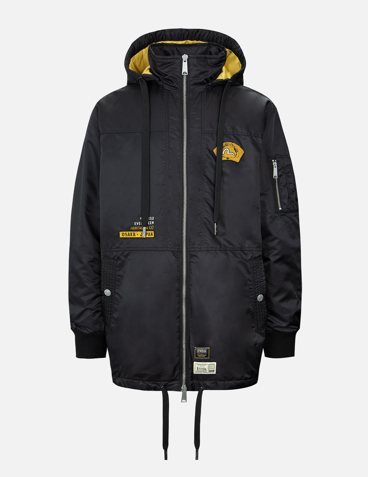 Godhead Badge & Motto Embroidered Parka Jacket - Stylish Streetwear for Urban Fashion & Outdoor Activities