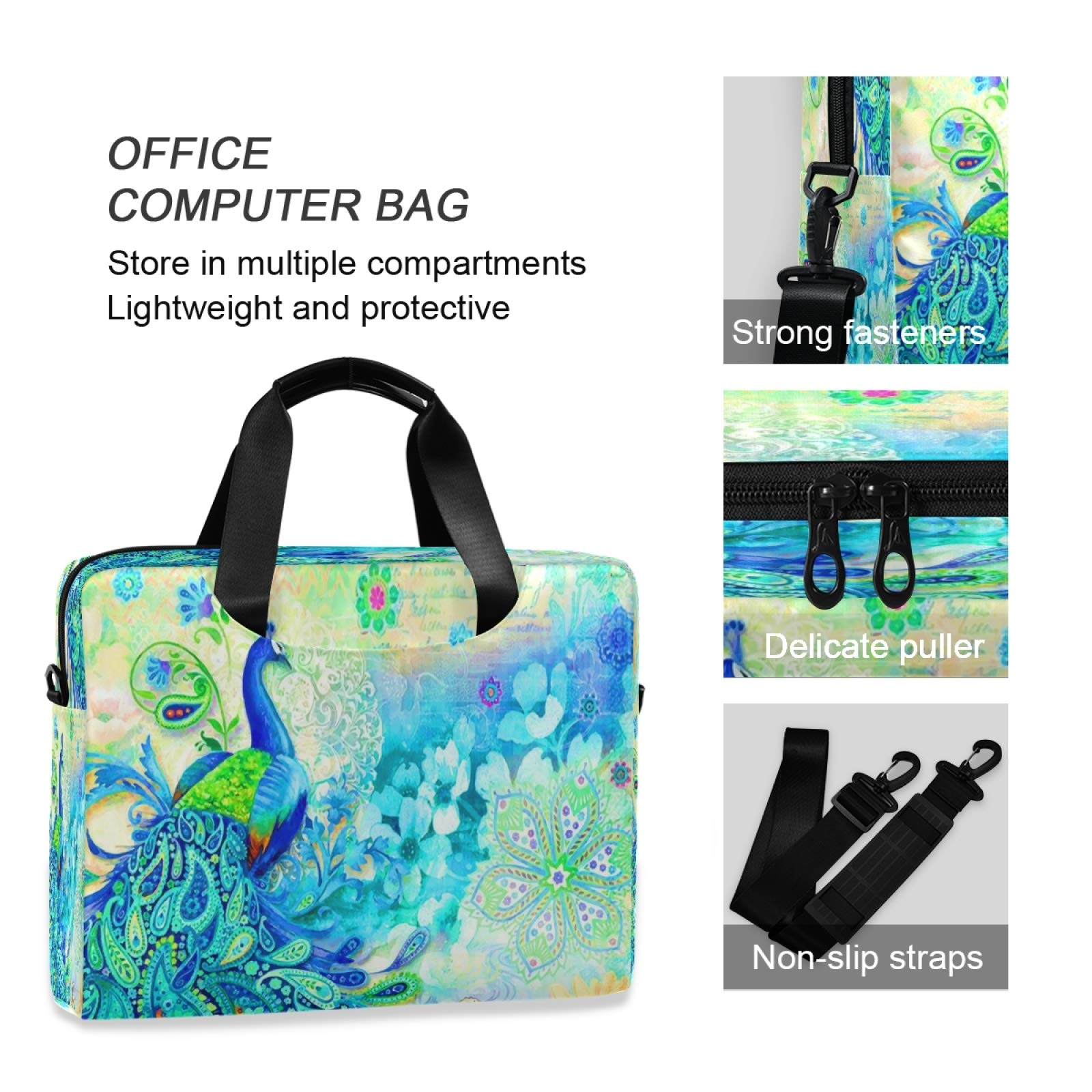 Premium Laptop Sleeve Case for 13-15.6 Inch MacBook & Notebooks - Lightweight Water-Resistant Computer Carrying Bag with Handle - Perfect for Work, School & Travel Accessories