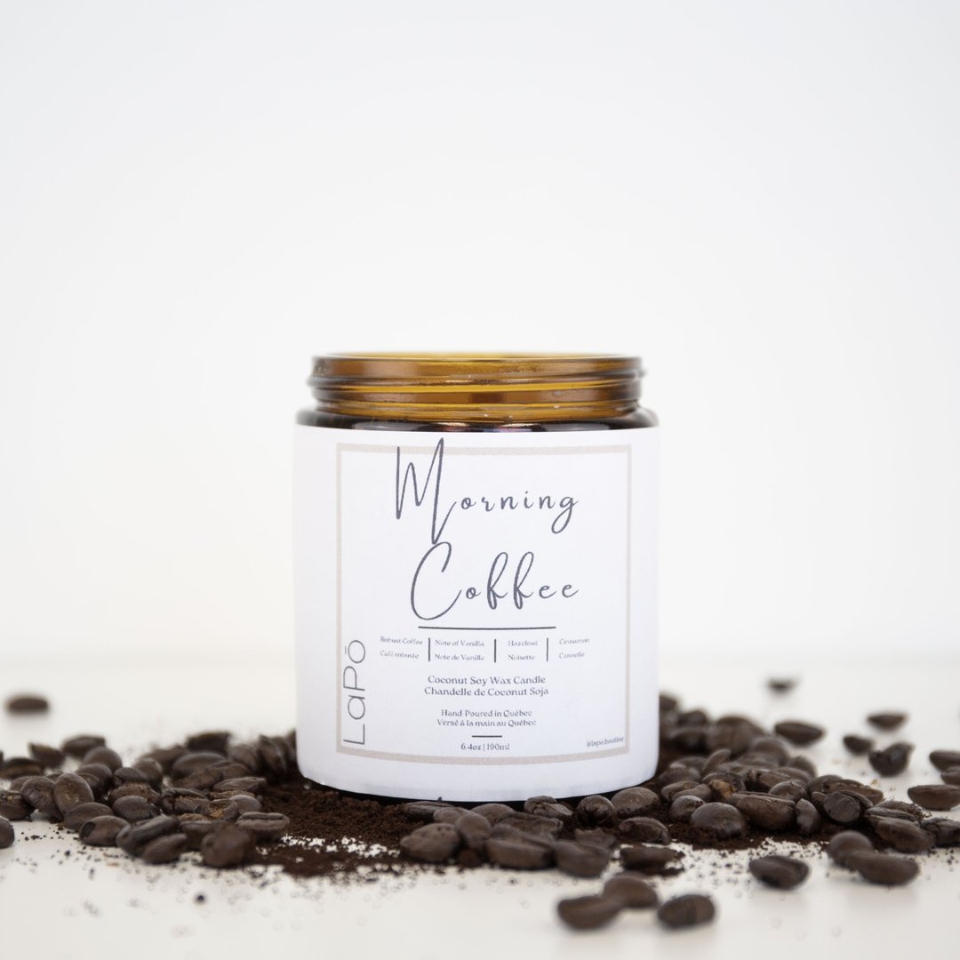 Morning Coffee Scented Candle - Handmade Soy Wax Candle for Relaxation & Aromatherapy - Perfect for Home, Office & Gifts