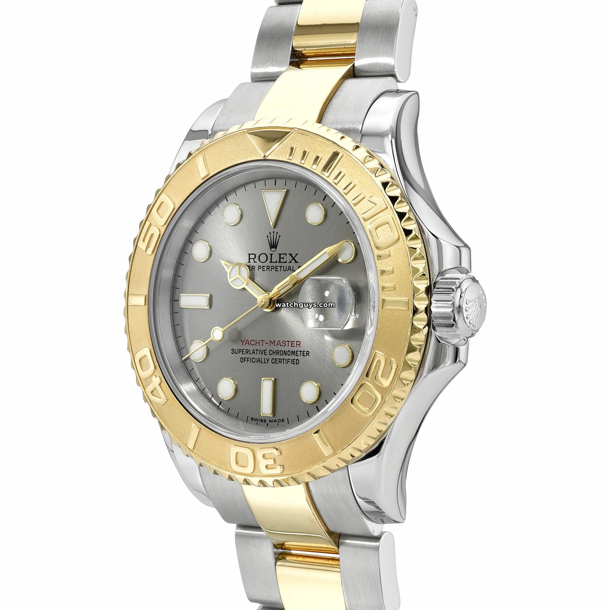 Rolex Yacht Master 16623 Slate Two Tone Men's Luxury Watch - Stainless Steel & Gold, Automatic Movement, Waterproof - Perfect for Sailing, Yachting & Formal Events