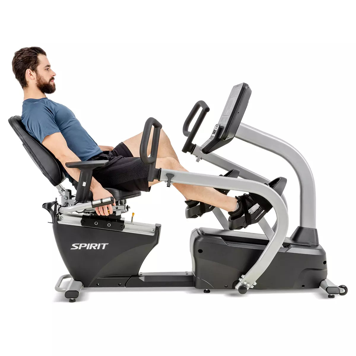 Spirit CRS800S Recumbent Stepper Exercise Bike - Low Impact Cardio Machine for Home Gym, Seniors & Physical Therapy - Compact Fitness Equipment for Small Spaces & Rehabilitation Workouts