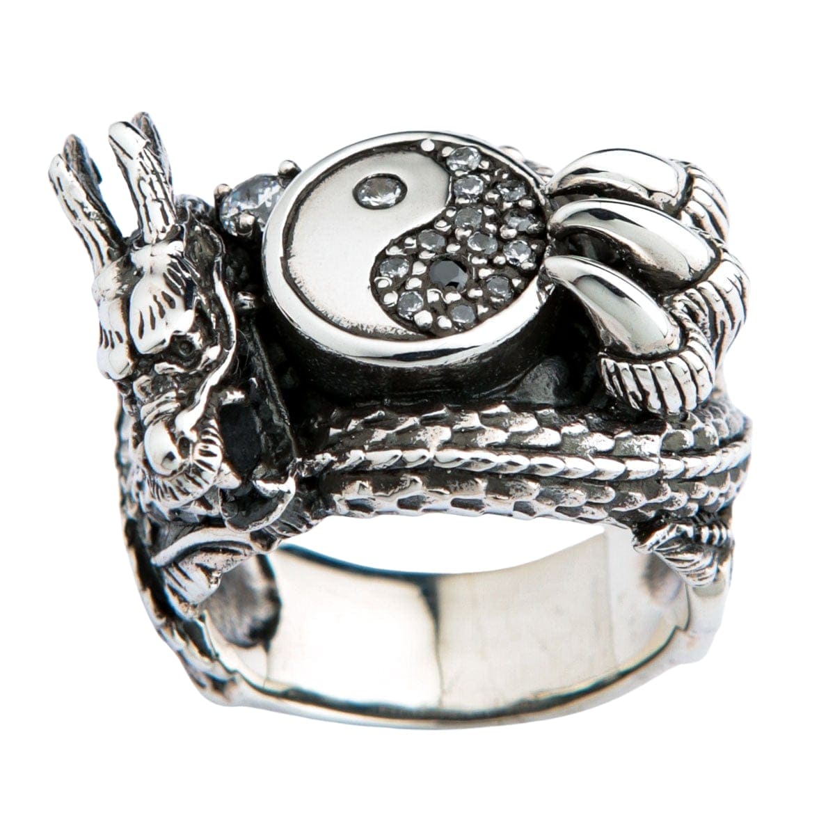 Yin Yang Dragon Sterling Silver Ring for Men & Women - Handmade 925 Silver Jewelry for Spiritual Protection & Fashion - Perfect for Gifts, Meditation, and Daily Wear