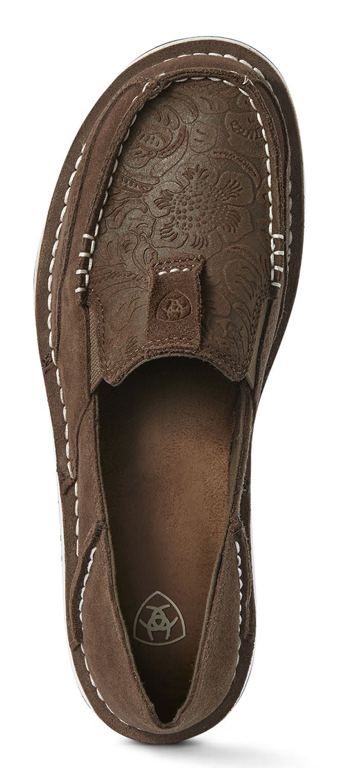 Ariat Women's Cruiser Western Boots - Brown Suede Floral Design for Cowgirl Fashion, Rodeo & Country Dancing