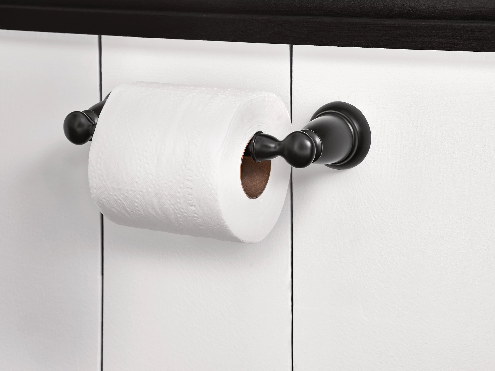 Banbury Chrome Pivoting Toilet Paper Holder - Modern Bathroom Tissue Roll Stand with 360° Swivel for Easy Access - Perfect for Home, Hotel, and Office Restrooms