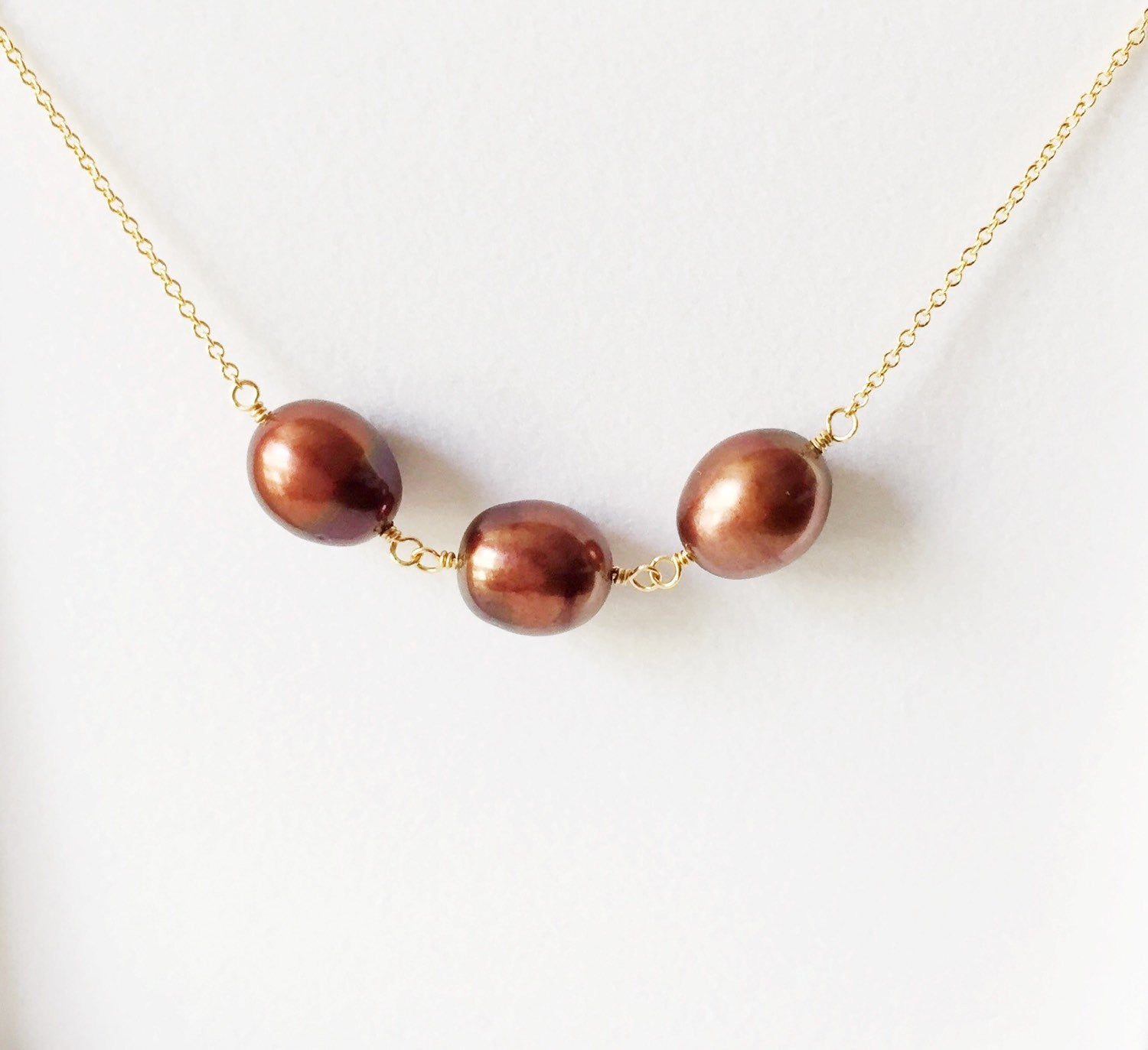 Maddi Chocolate Pearls Necklace (N168) - Elegant Pearl Jewelry for Women, Perfect for Weddings, Parties & Special Occasions