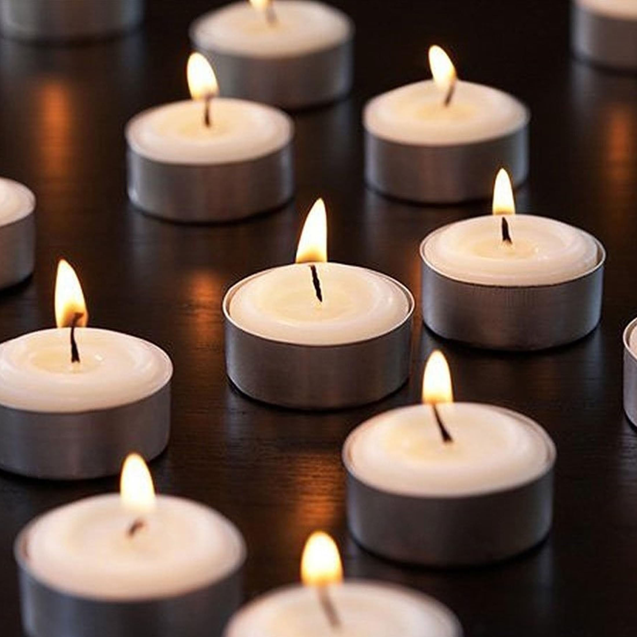 Premium Unscented Tealight Candles - 100-Pack Smokeless & Dripless Clean Burning Tea Lights for Home Décor, Religious Ceremonies, Weddings & Romantic Dinners (4-Hour Long-Lasting)