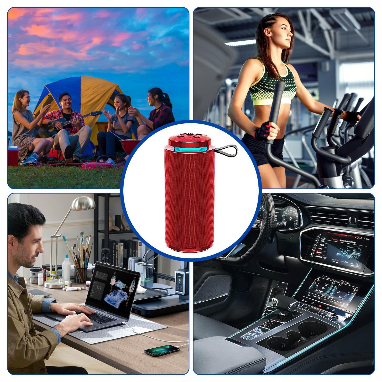 Waterproof Bluetooth Speaker - 20 Hour Playtime, Portable Wireless Speaker with HD Sound & IPX7 Rating | Perfect for Beach, Pool, Camping, Travel & Outdoor Adventures | Great for Parties, Shower Music & Backyard BBQs | Ideal for Water Sports, Hiking & Poolside Lounging | Best for Home Entertainment & Travel Companion | Use for Pool Parties, Shower Karaoke, Campfire Gatherings & Backyard Movie Nights