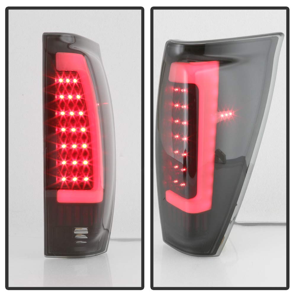 2002-2006 Chevy Avalanche Euro LED Tail Lights - Red Smoke Lens Brake Lamps for Improved Visibility & Style - Perfect for Night Driving & Car Customization