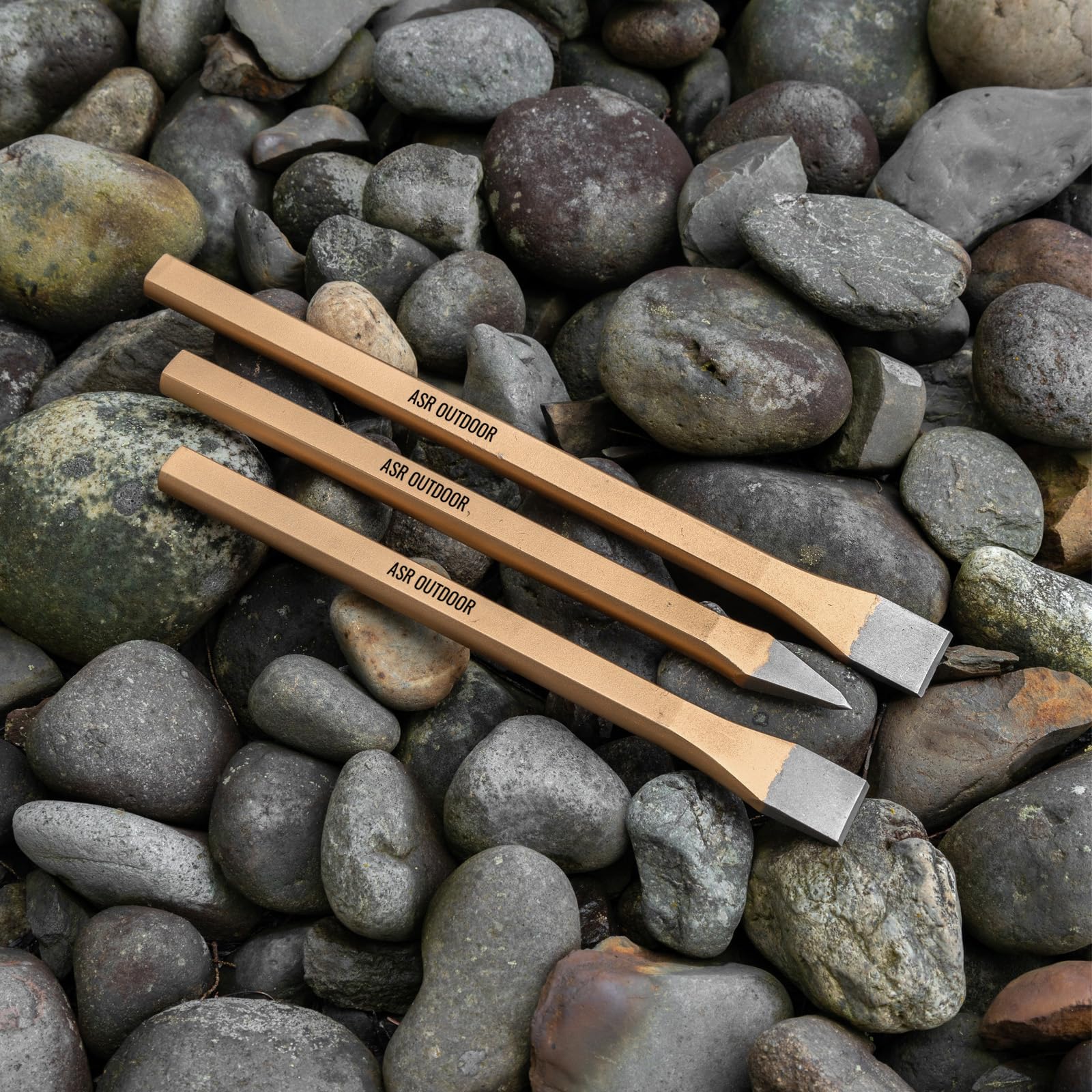 ASR Outdoor 40-Piece Beginner Rockhounding Kit with Tool Bag, Chisels & Rock Pick Hammer – Perfect for Geology Enthusiasts, Gem Hunting & Outdoor Adventures