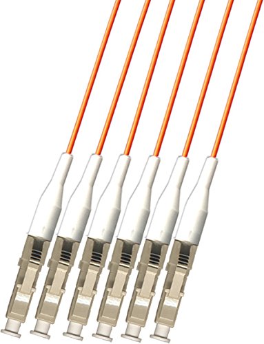 RiteAV Direct Burial Outdoor LC-LC 6-Strand Multimode Fiber Optic Cable (50/125) 15M - High-Speed Data Transmission for Network Installations, CCTV, and Telecom Applications