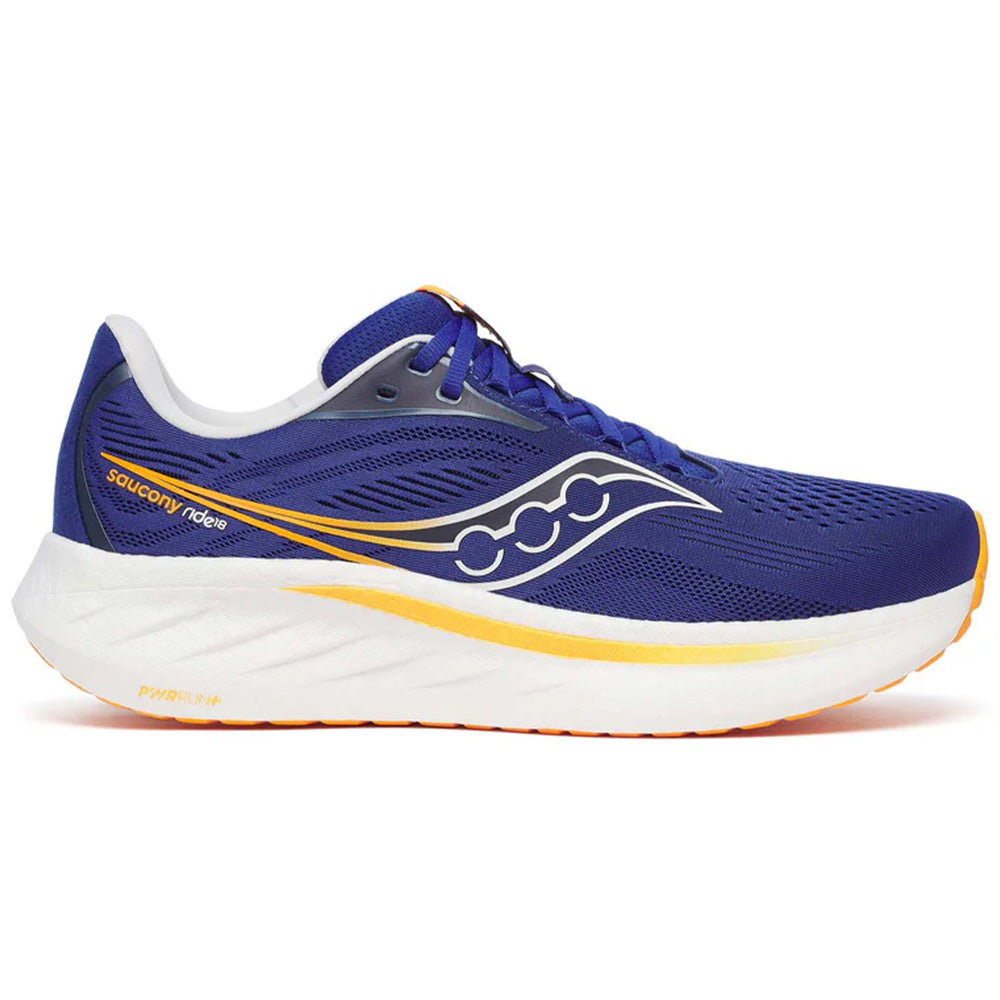 Men's Saucony Ride 18 Running Shoes - Lightweight Cushioned Sneakers for Men | Perfect for Jogging, Gym Workouts & Daily Walking