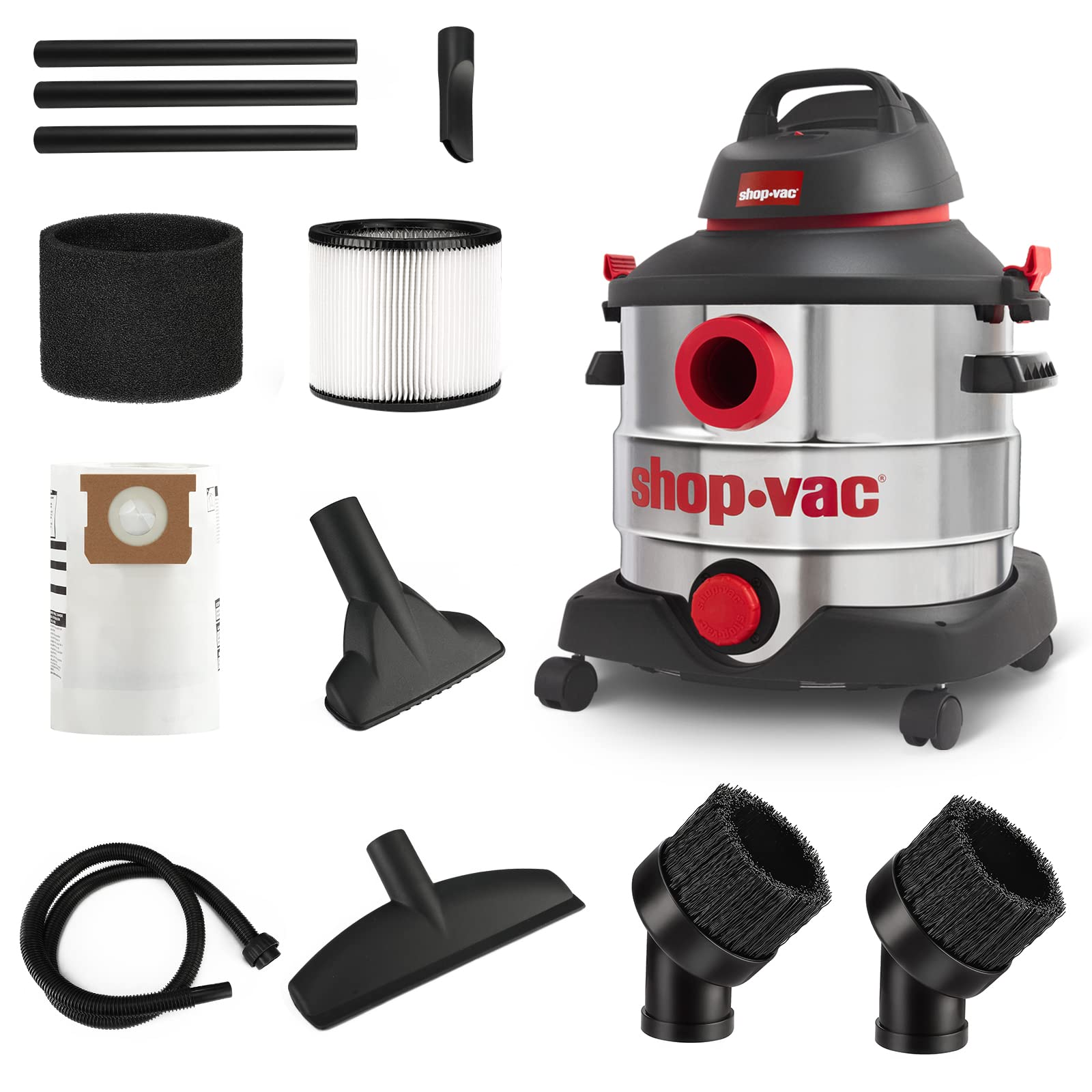 Shop-Vac 5989400 8 Gallon 6.0 Peak HP Wet/Dry Vacuum with 1-1/4