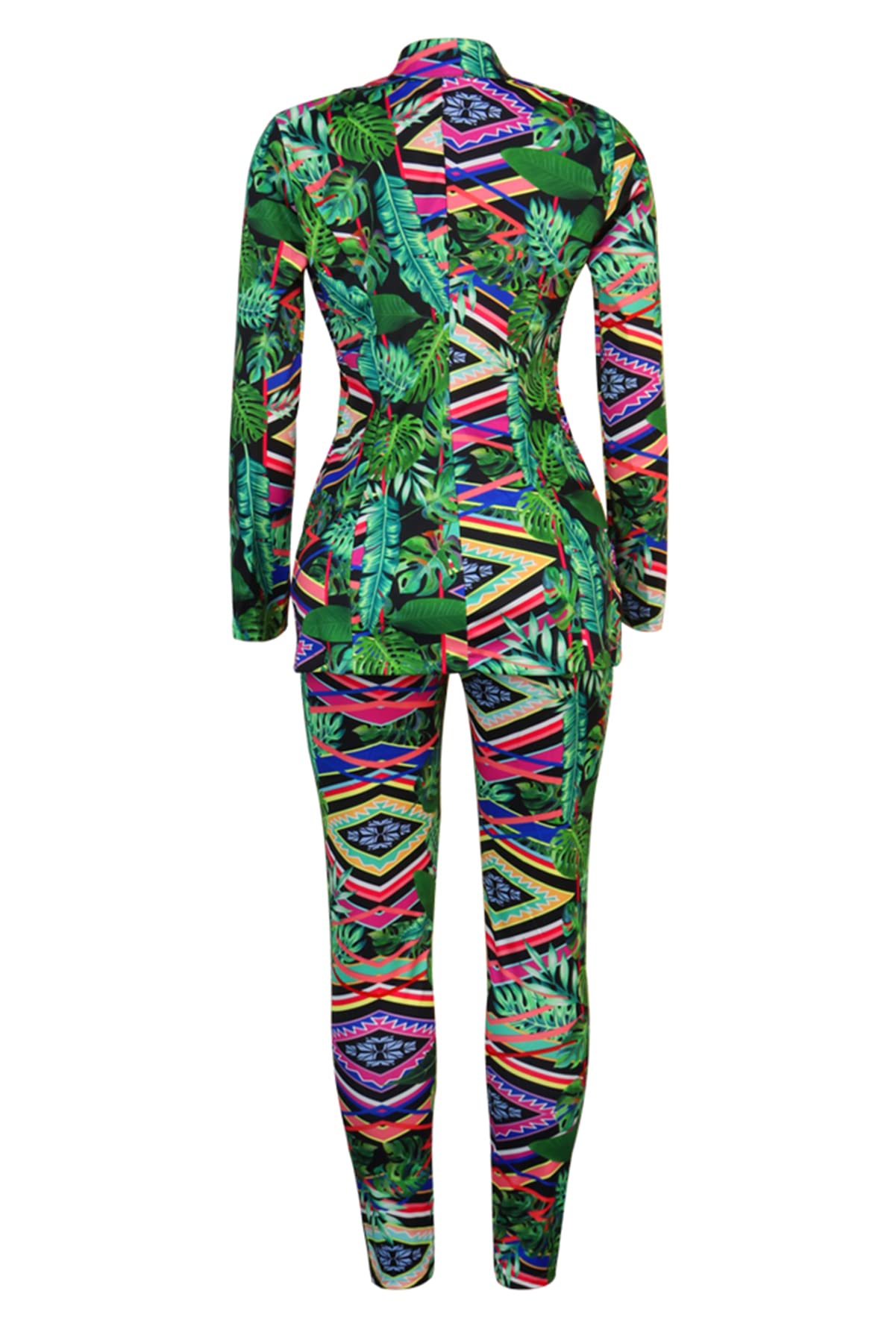 Sexy Women's 2-Piece Outfit Set - Open Front Blazer Jacket with Thigh High Stockings & Leggings | Office Wear, Night Out, Cosplay Costume, Party Outfit
