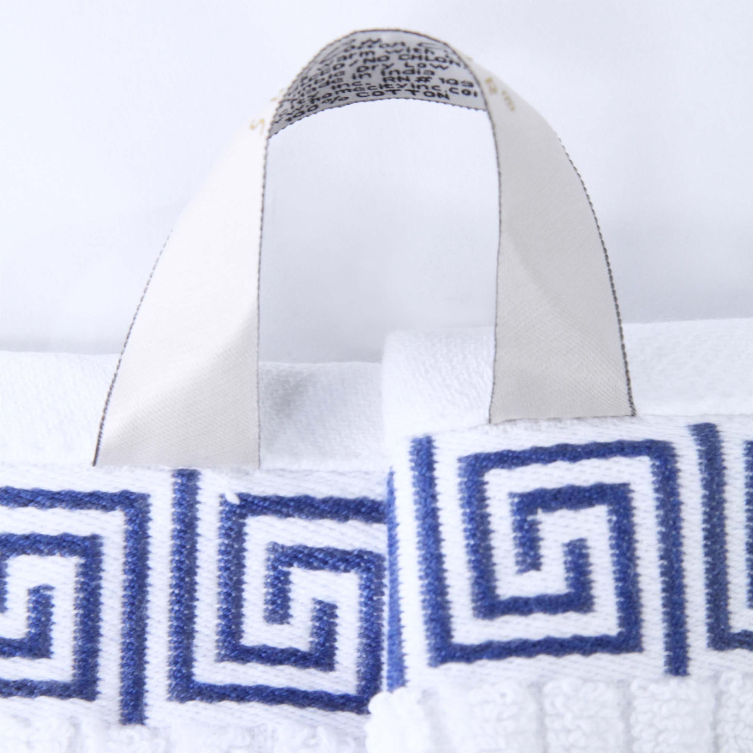 Premium Athens Cotton Greek Scroll & Floral 4-Piece Bath Towel Set - Soft & Absorbent for Spa, Bathroom & Guest Room Decor