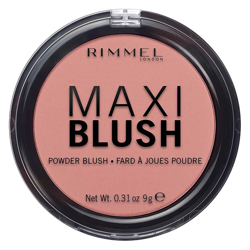 Rimmel London Maxi Blush Powder Blush 006 Exposed 9g - Natural Matte Finish, Long-Lasting Cheek Color for Everyday Makeup & Special Occasions