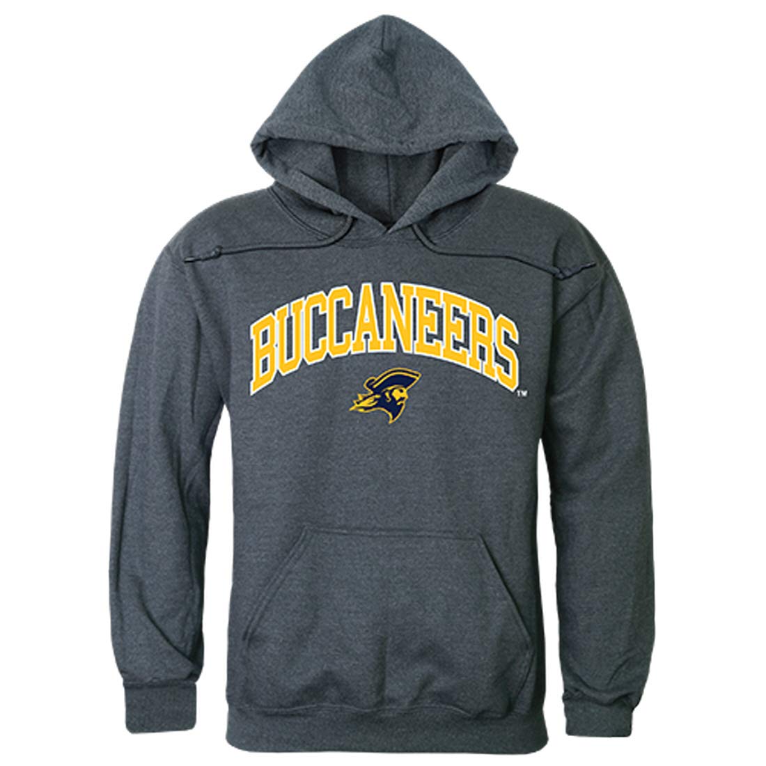 ETSU East Tennessee State Buccaneers NCAA Campus Pullover Hoodie Sweatshirt - Large Size, Heather Charcoal - Comfortable College Apparel for Game Day, Campus Wear & Casual Outfits