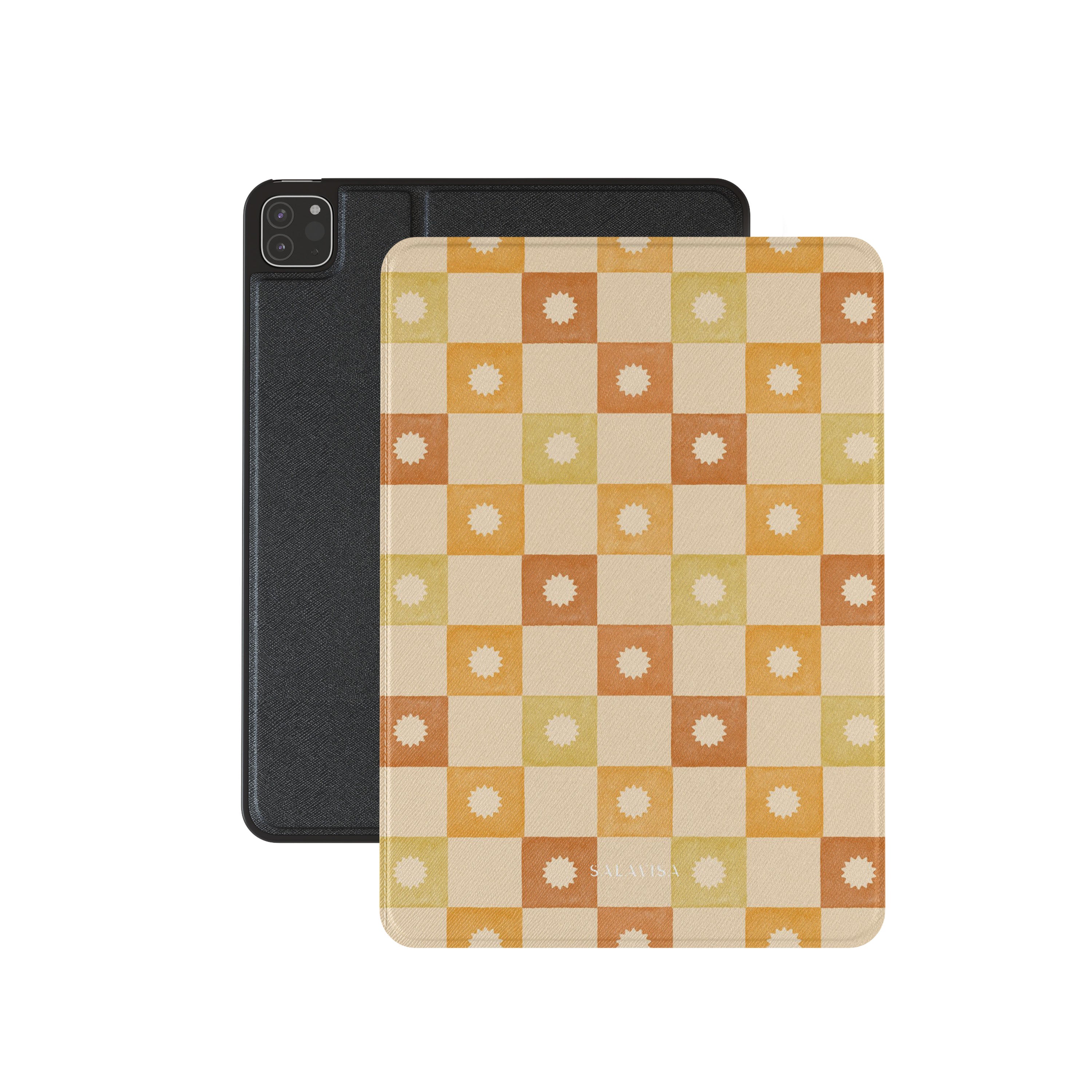 Checkered Elegance iPad Case - Stylish Protective Cover for iPad Air/Pro, Durable Lightweight Design for Home, Office & Travel Use
