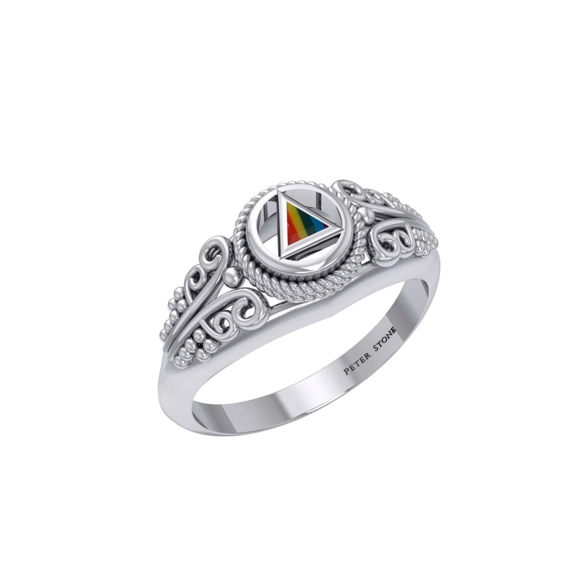 Celtic AA Symbol Sterling Silver Ring for Men & Women - TR288 - Perfect for Recovery Jewelry, Sobriety Gifts & Spiritual Protection