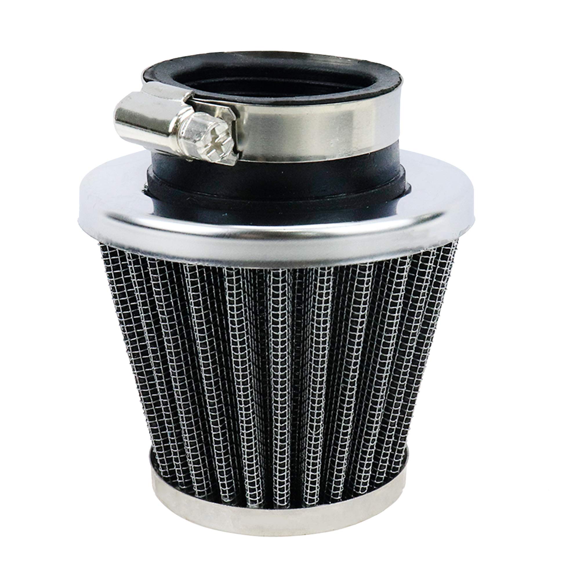 35mm Inlet Air Filter Replacement for Motorcycle & ATV - High Flow Conical Mesh Cold Air Intake System - Perfect for Off-Road, Racing & Performance Upgrades
